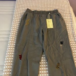 Vintage Havana gray pants with embroidery